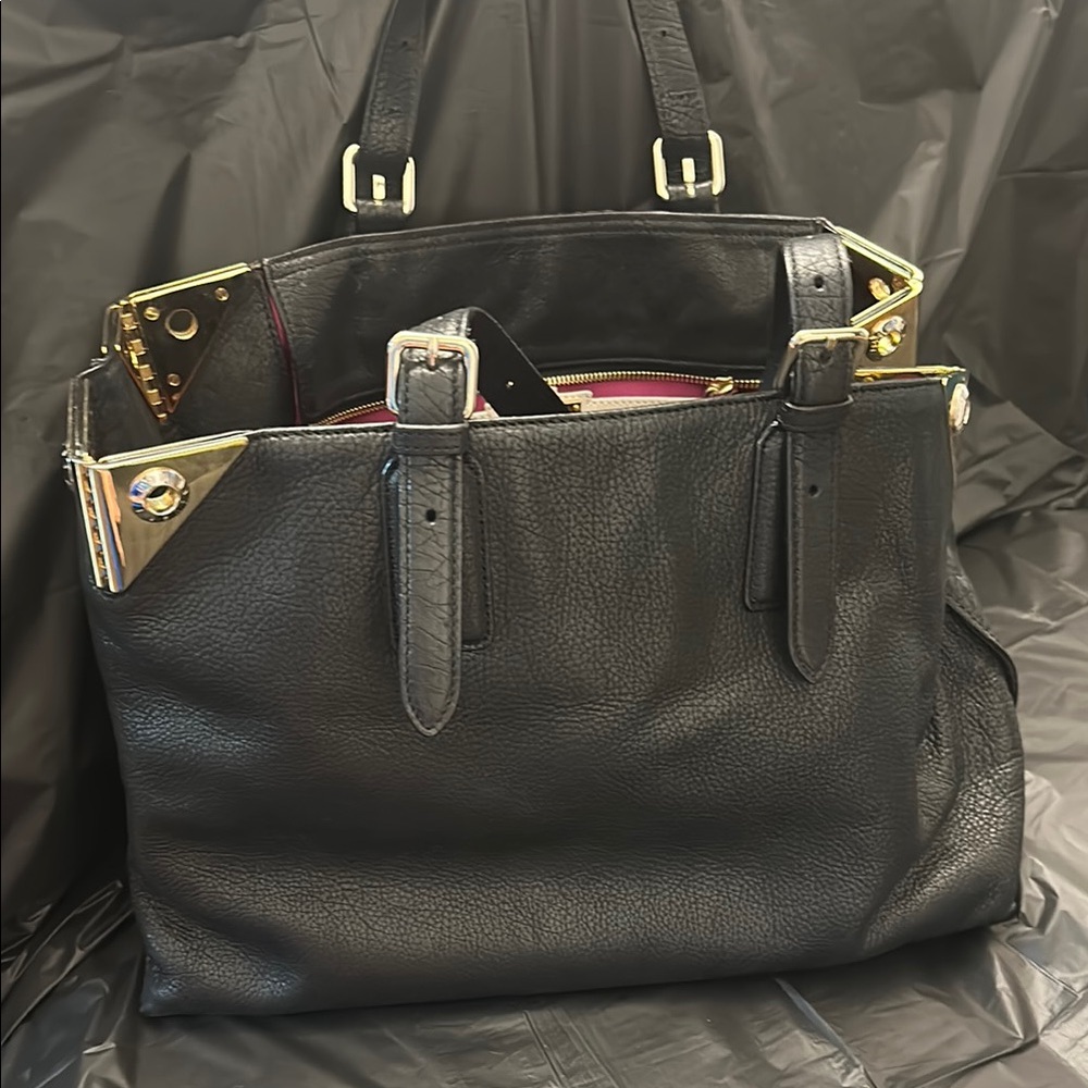 Henri Bendel Black and Gold Luxury Tote
